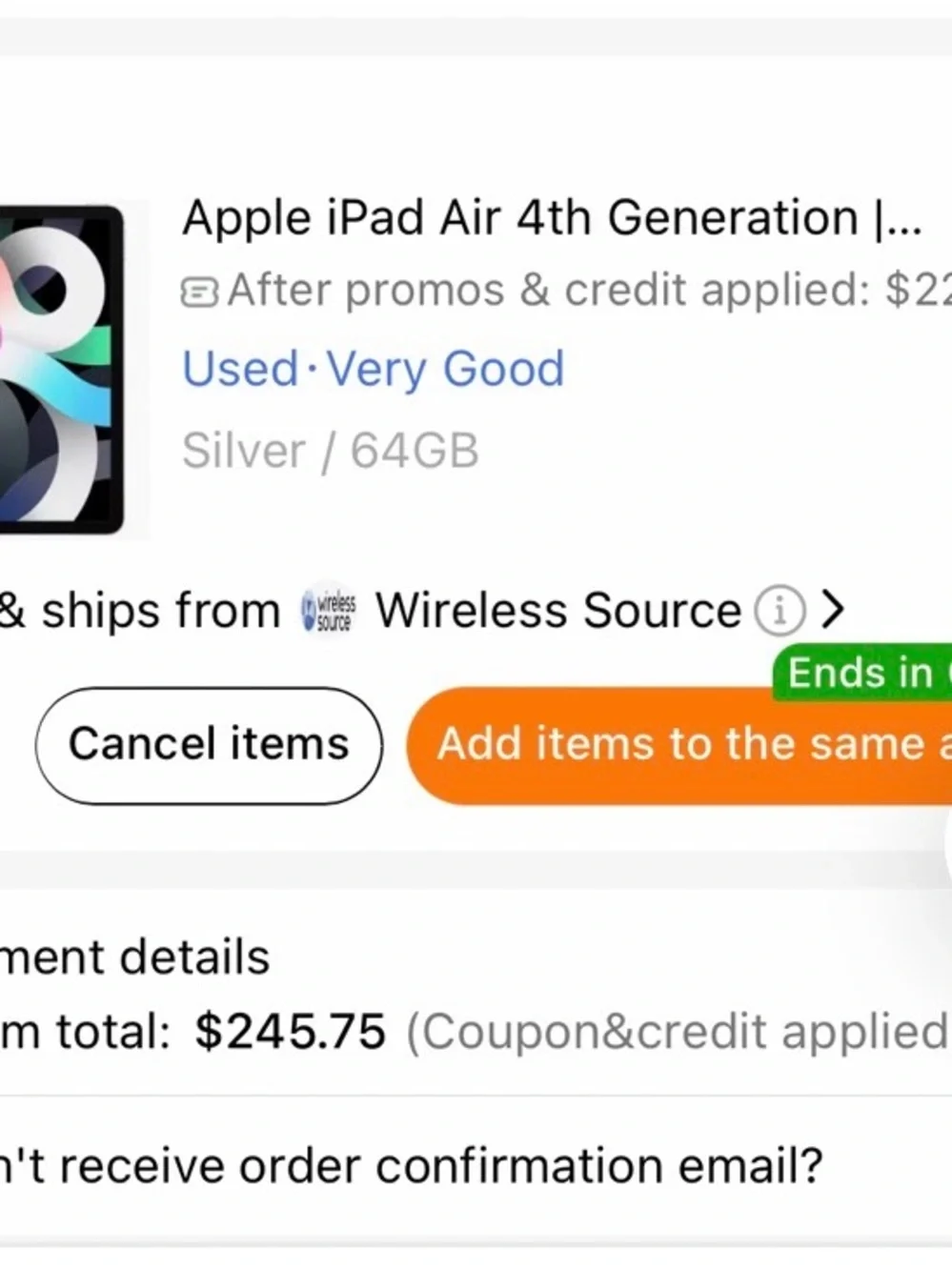 Apple iPad Air 4th Generation Silver - 64GB
